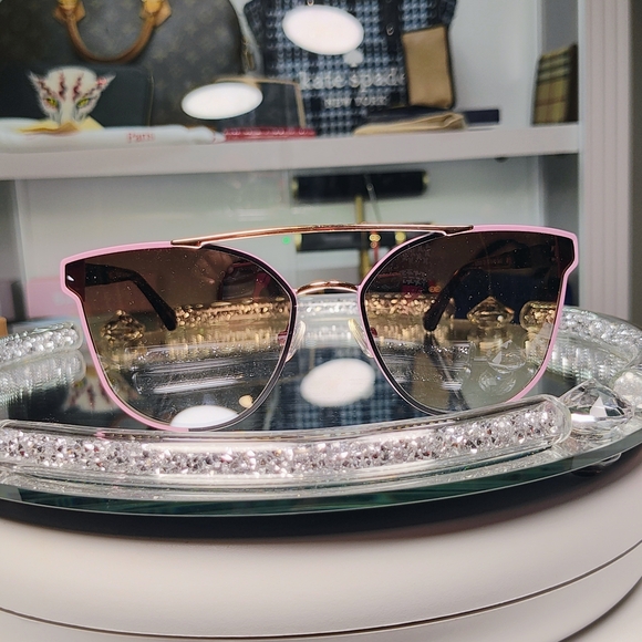 Balmain Pink and Gold Sunglasses BL2522B - Picture 1 of 6